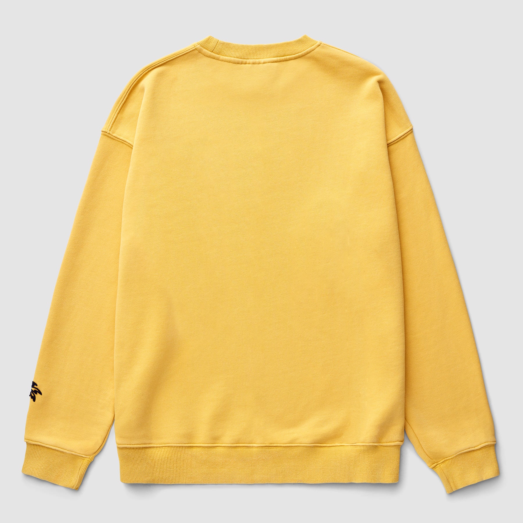 Sweatshirt mit Rundhalsausschnitt und Kettenstich (Senfgelb)