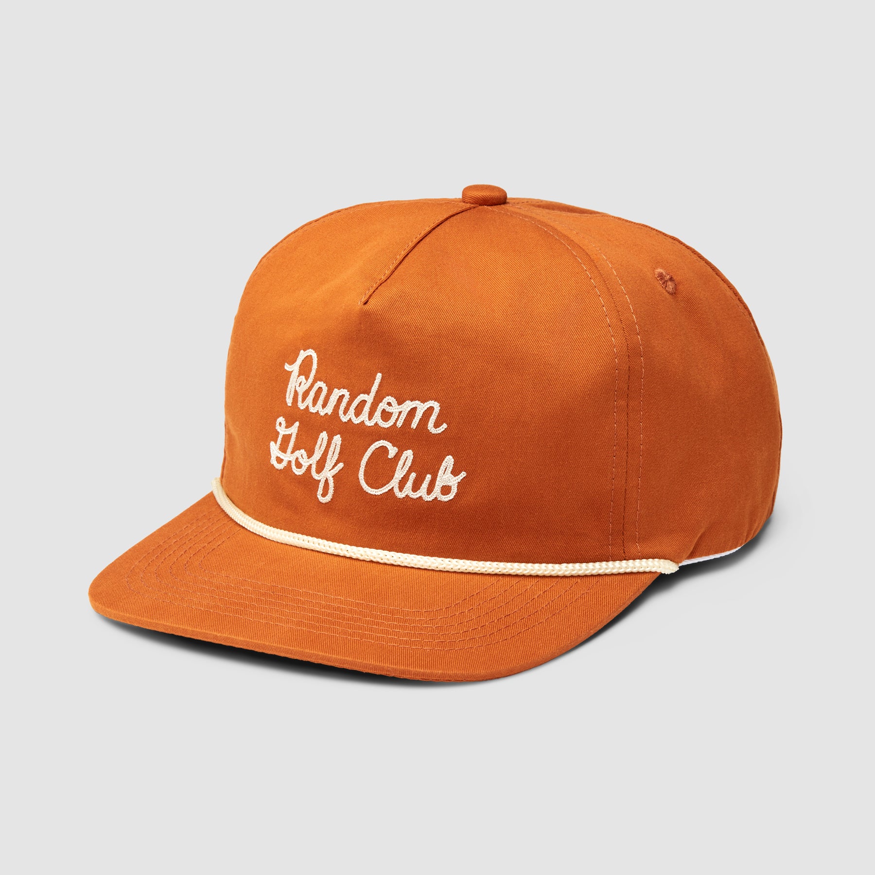 Chainstitch Mid Crown Rope Hat (Orange)