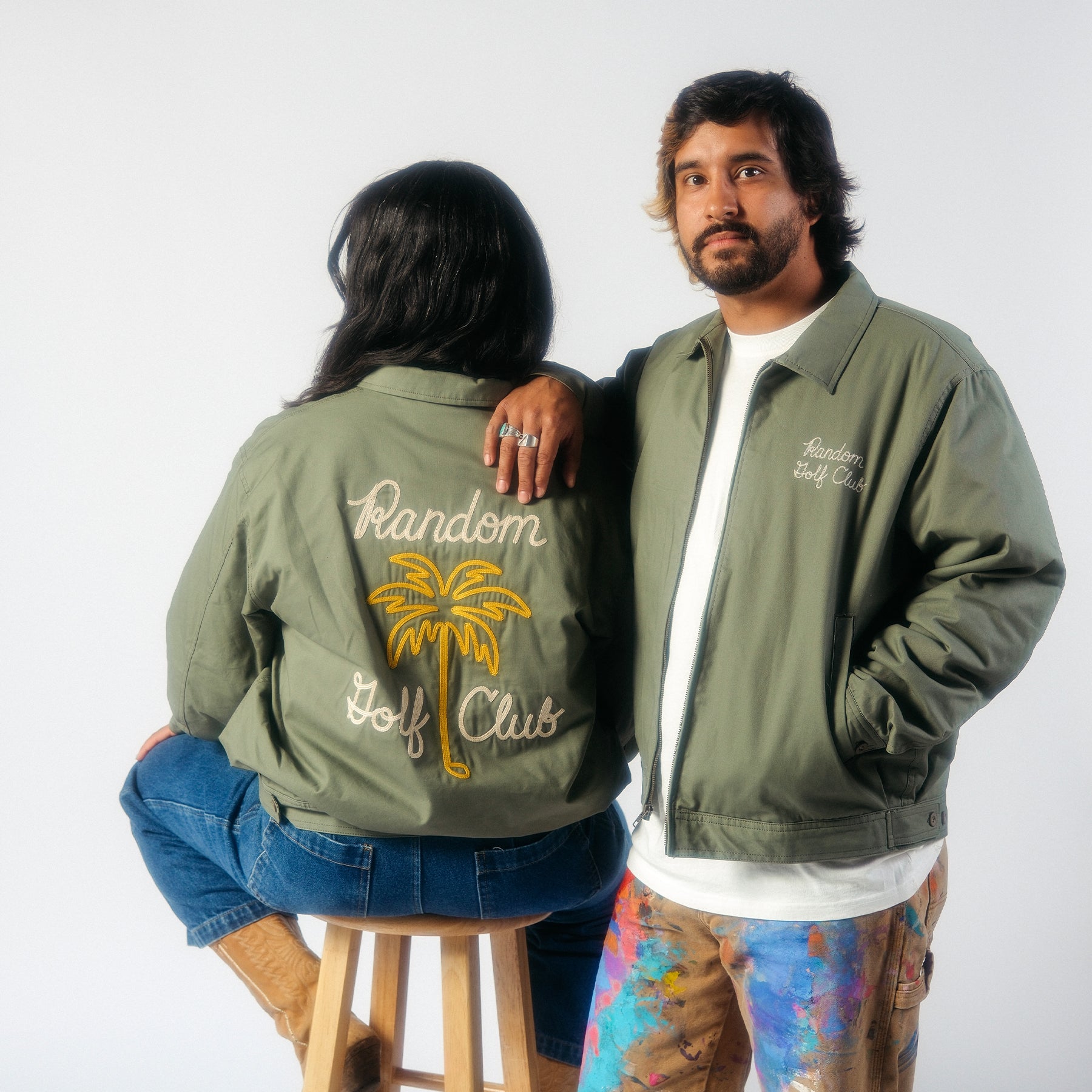 Jiffy-Jacke mit Kettenstich (Militär)