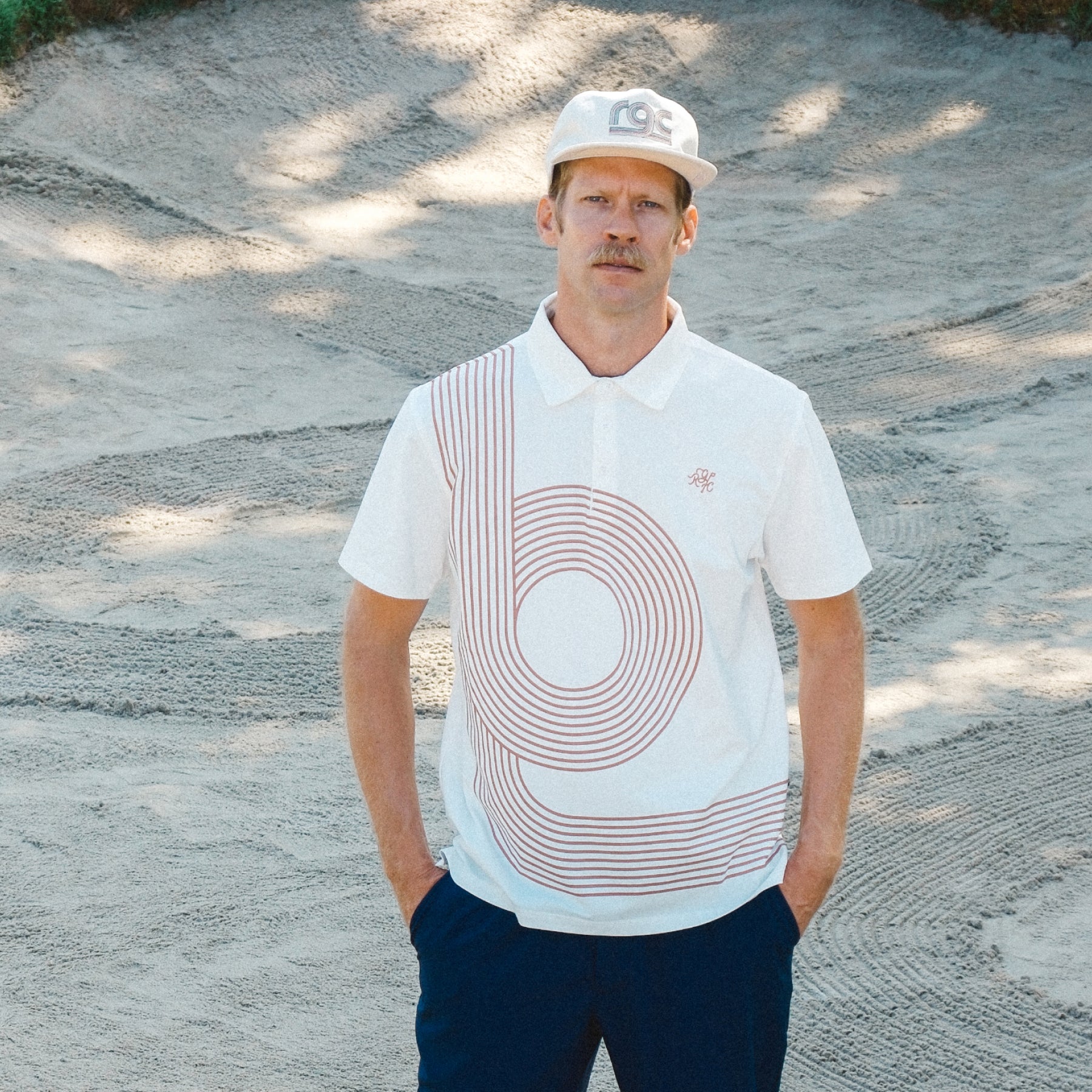 Rake SS Mix Polo (White)