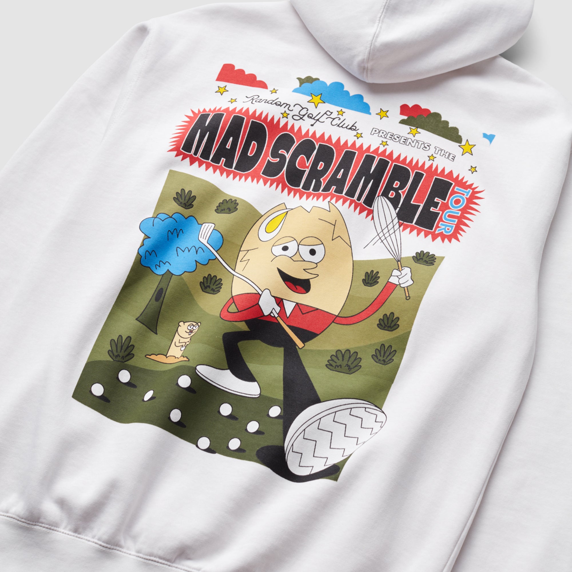 Mad Scramble Tour Kapuzenpullover (Weiß)