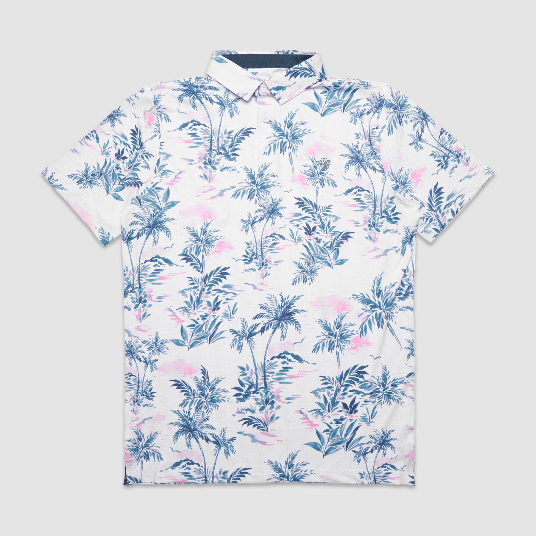 Palms Tech Polo (Flüsterweiß mit Blumenmuster)