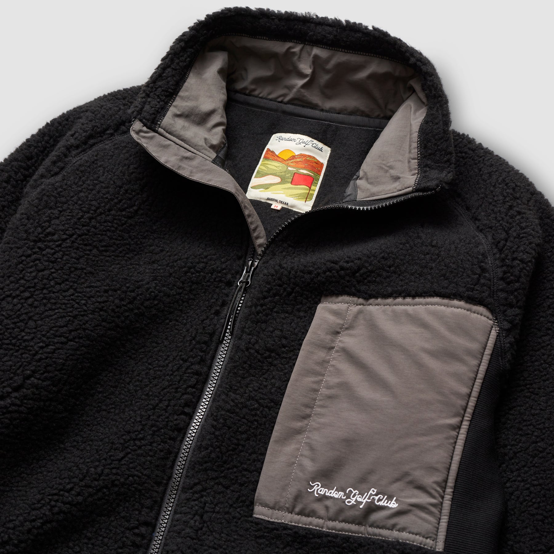 Swing Free Sherpa Jacket (Full Zip) - Black