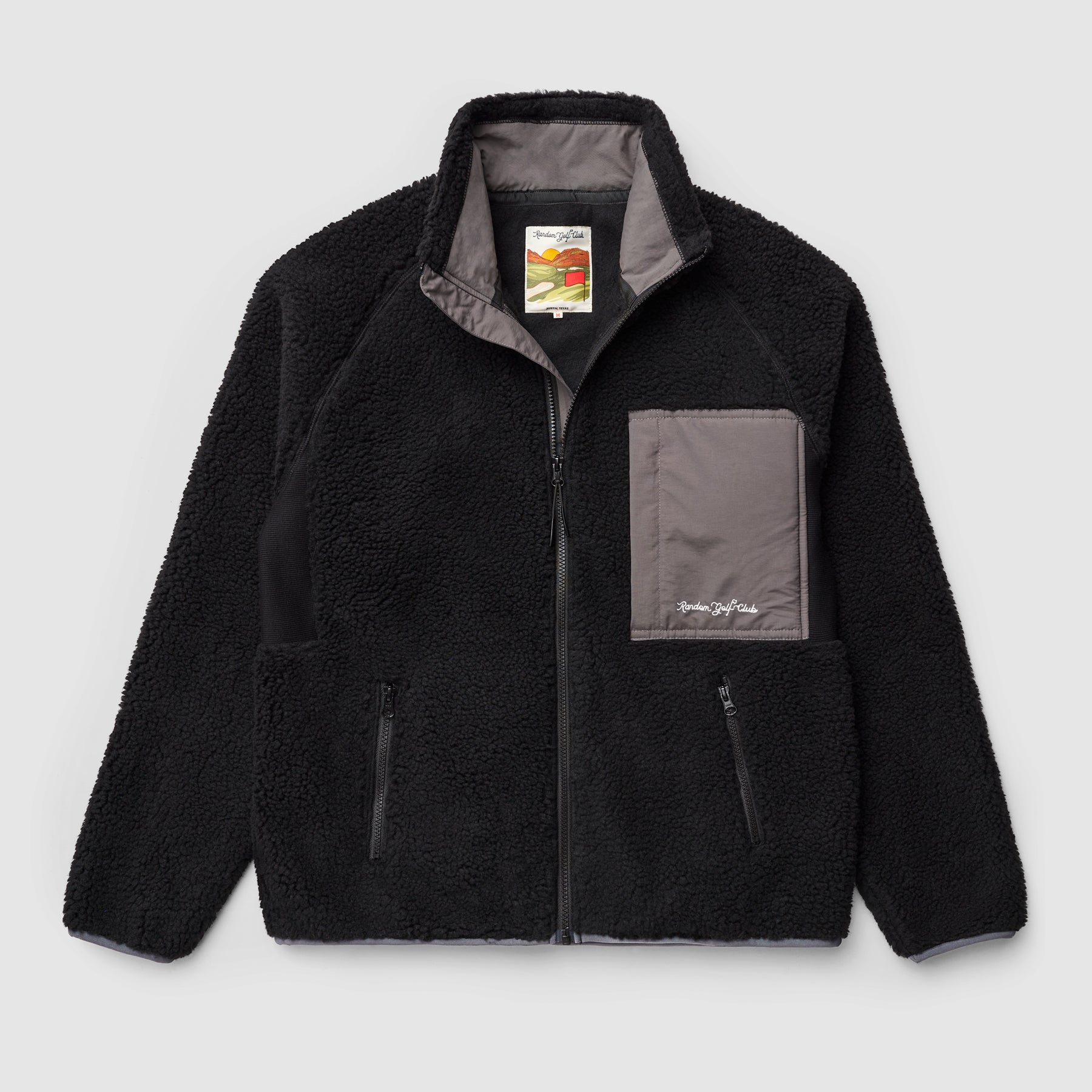Swing Free Sherpa Jacket (Full Zip) - Black