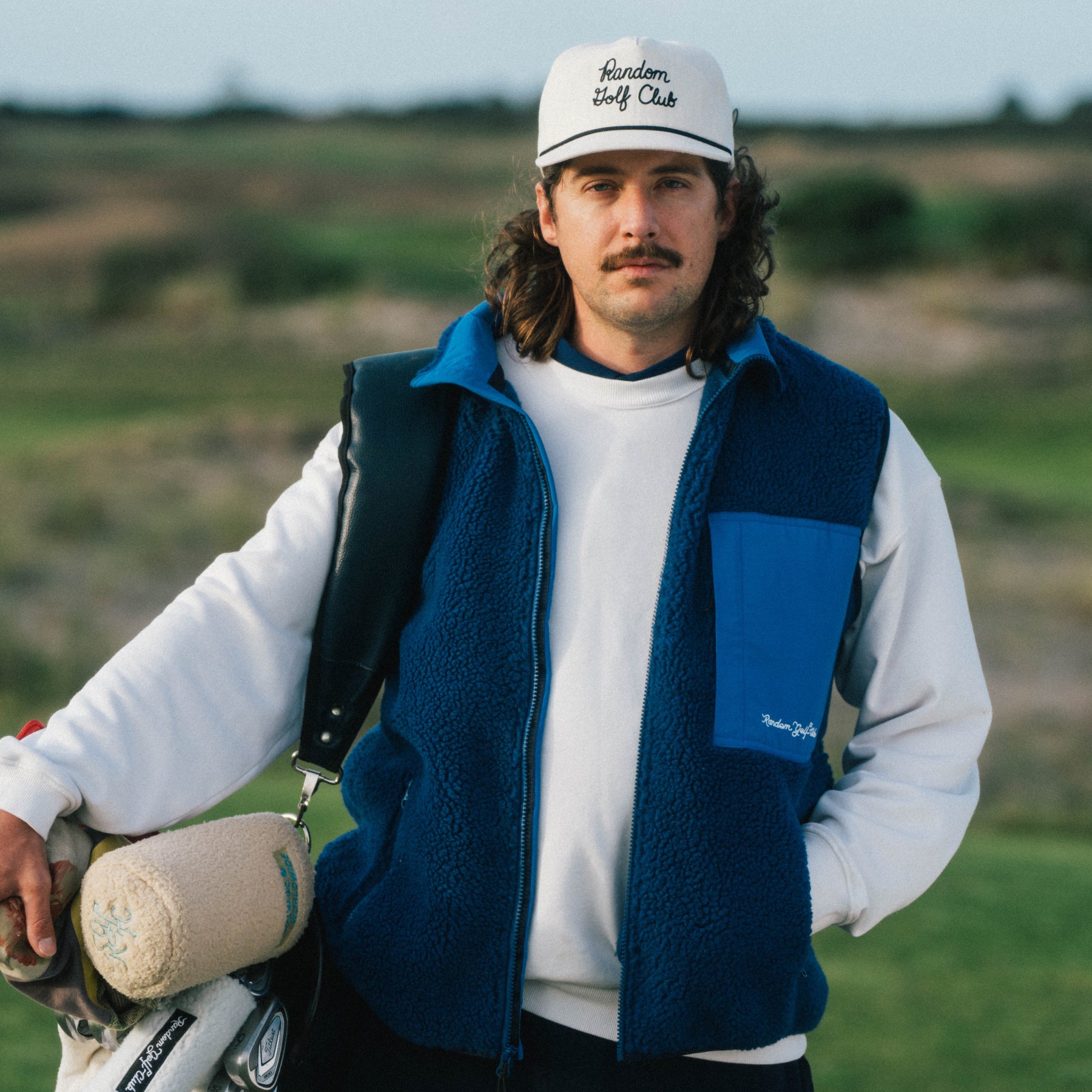 Swing Free Sherpa Vest (Full Zip) - Scenic Blue