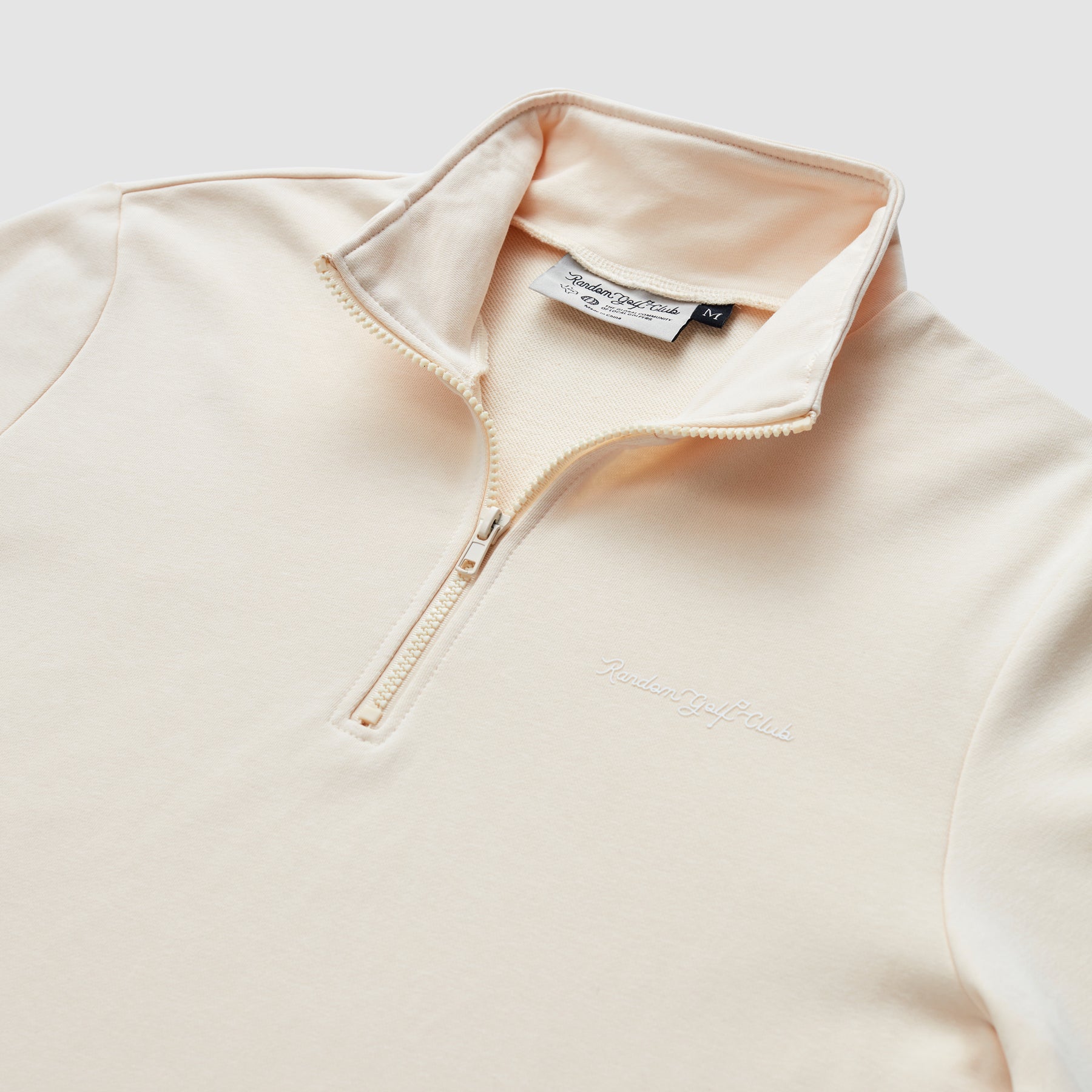 Script Half Zip Pullover (Eggshell)